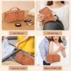 8 Large Makeup Bag Brown