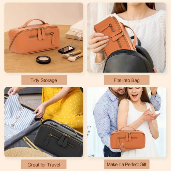 Bella-Small-Leather-Tech-Pouch-Brown-Divvia-6 Tech Pouch Brown