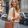 Oval Camera Sling Brown