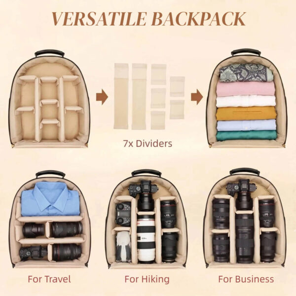 divvia-large-black-camera-backpack (6) Large Camera Backpack Black