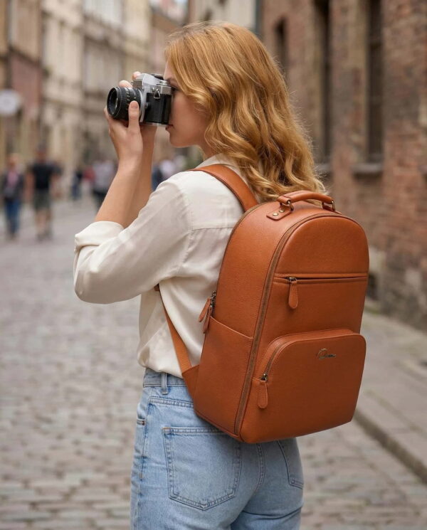Large Camera Backpack Brown