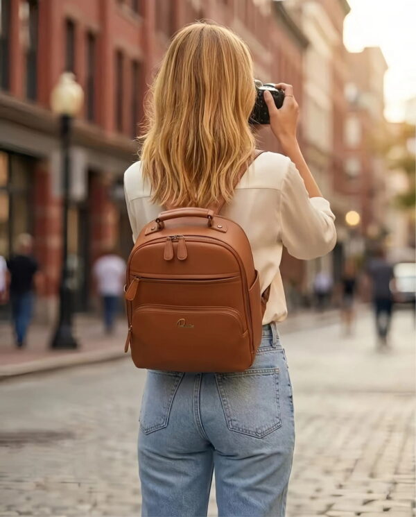 Small Camera Backpack Brown