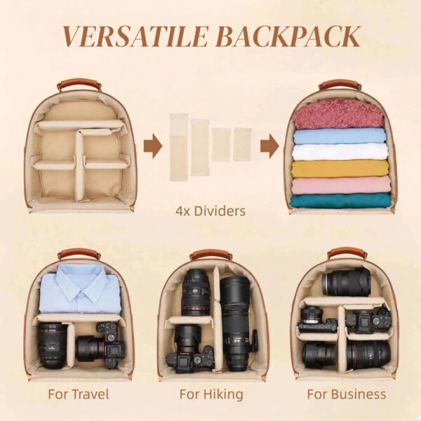 Small Camera Backpack Brown