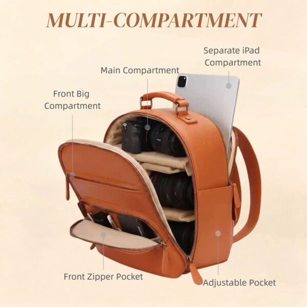 Small Camera Backpack Brown